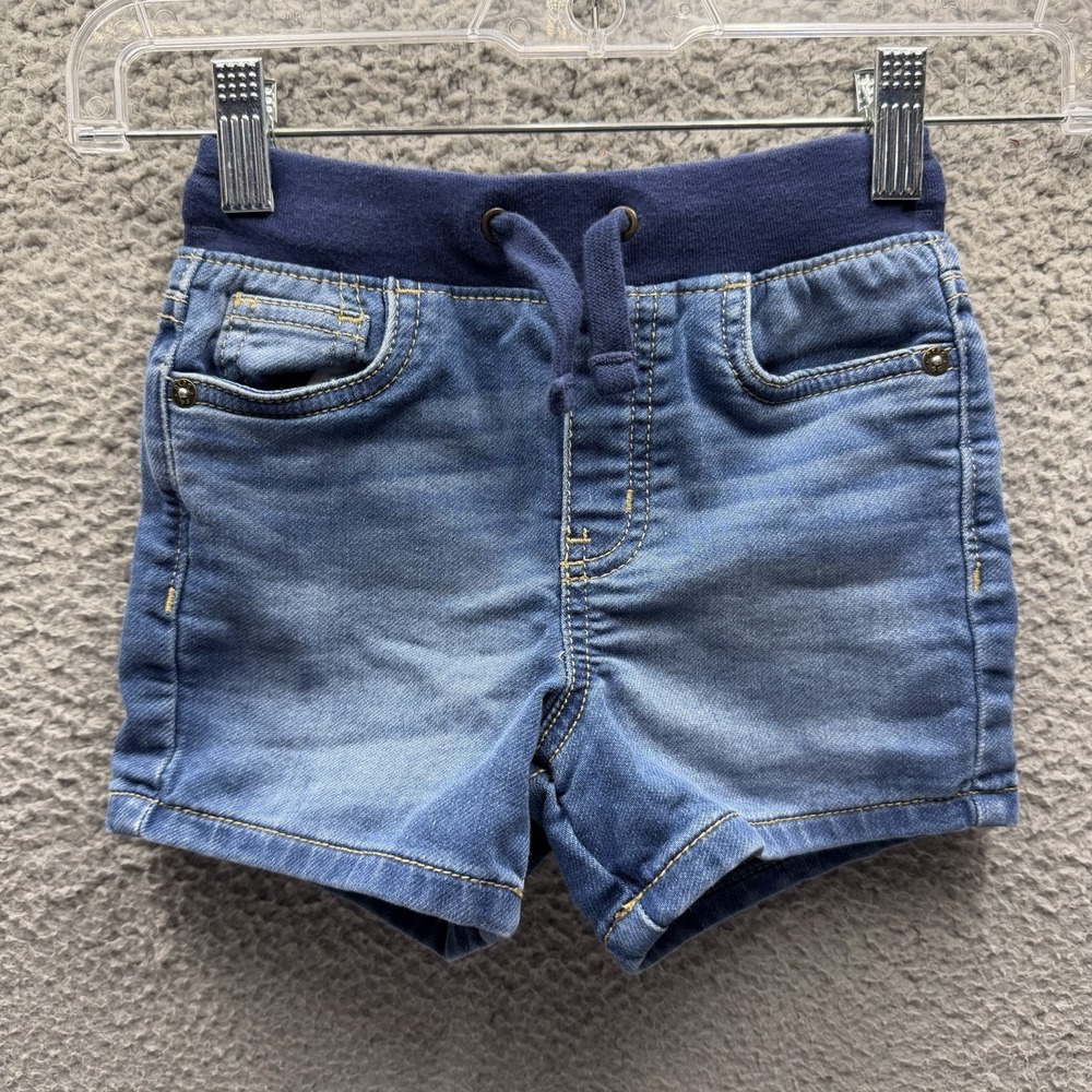 Carters Shorts Toddler Boys Size 4T Blue Denim Drawstring Shorts Size 4T